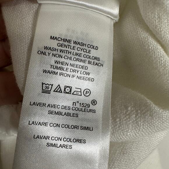 Lauren Ralph Lauren White Linen Shorts Sz‎ 16 Summer Essential Classic - Picture 8 of 10